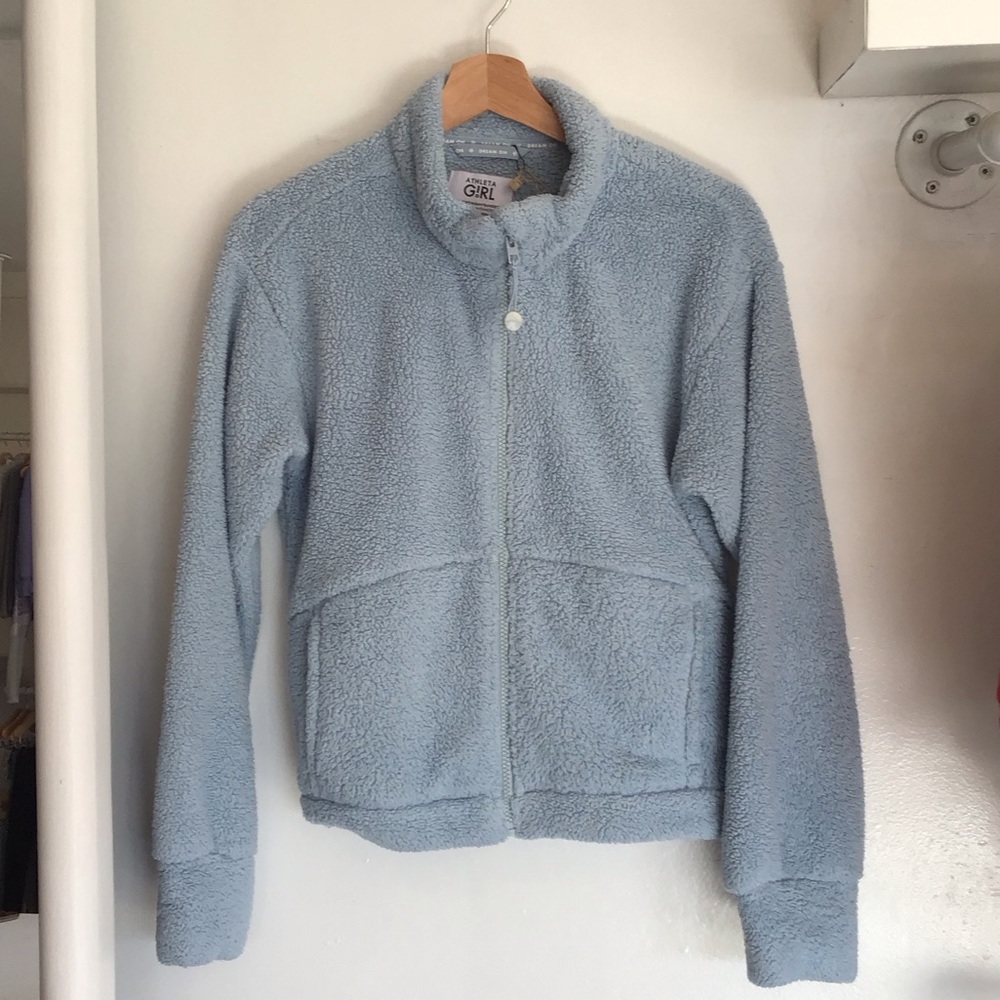 Athleta Girl Light Blue Sherpa Jacket